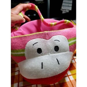 Pre loved: Sock Monkey bag pink.